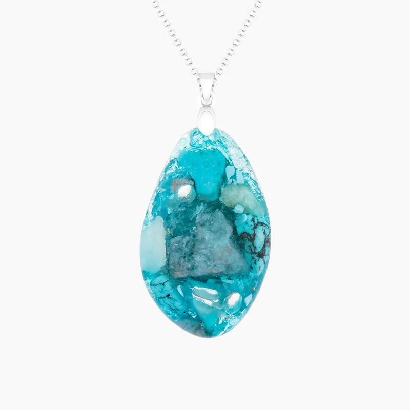Pranadrop® Aquana – blue orgonite pendant