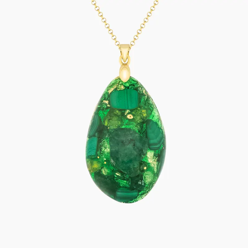Pranadrop® Raphael – green orgonite pendant
