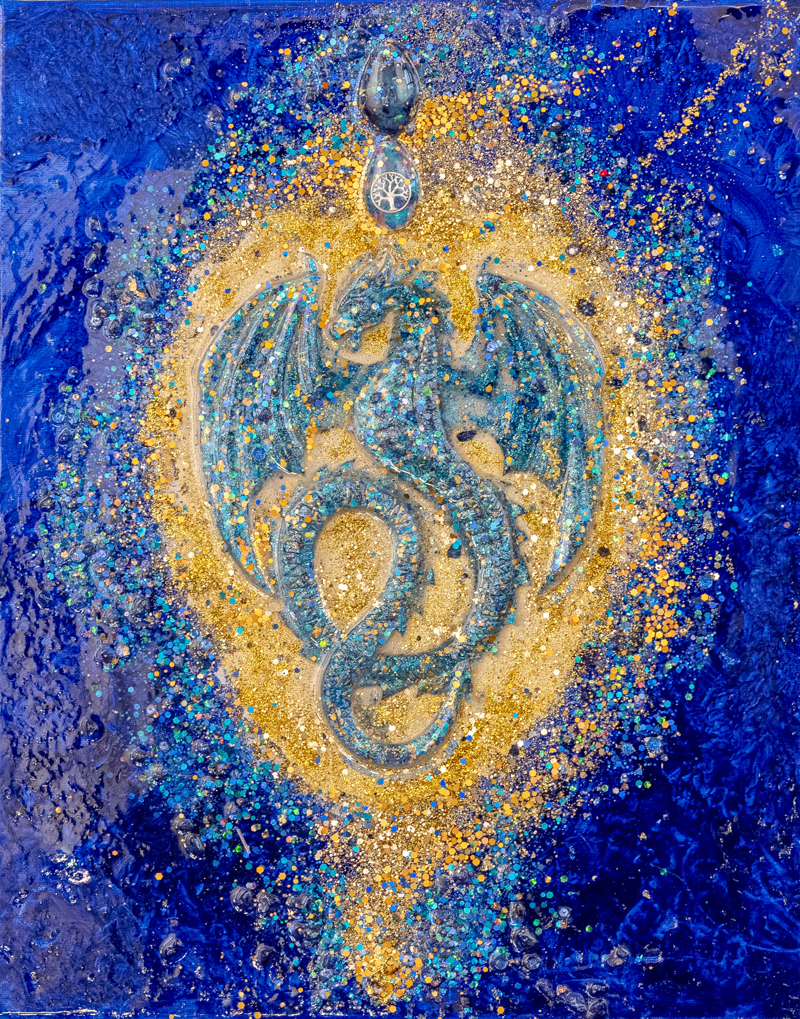 Intuition of the Water Dragon - Painting